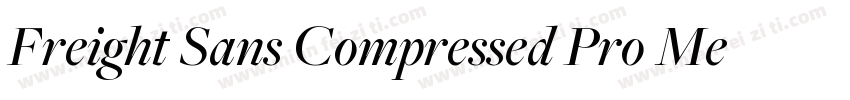 Freight Sans Compressed Pro Medium字体转换